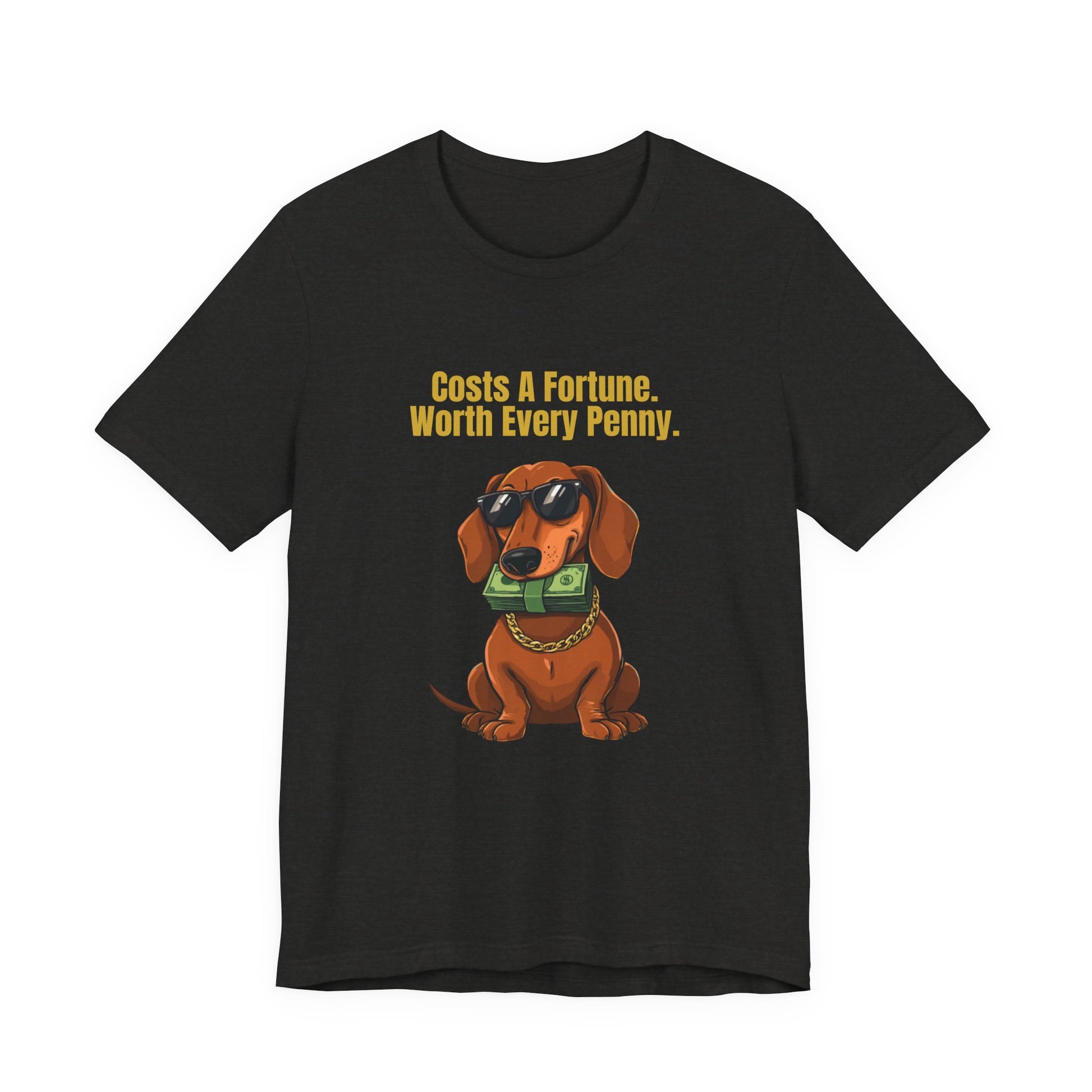Costs A Fortune Dachshund t-shirt - full design view