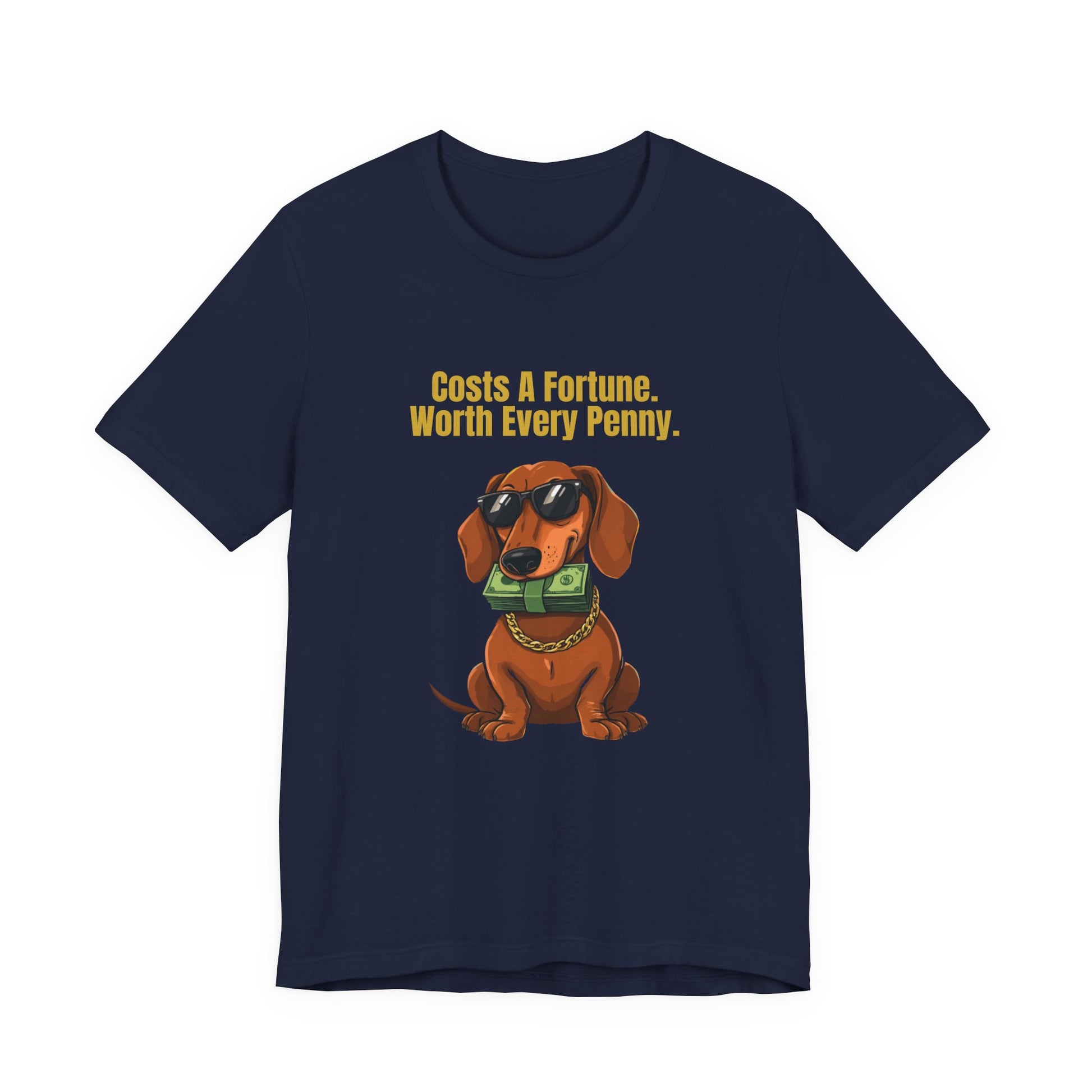 Costs A Fortune Dachshund t-shirt - final product photo
