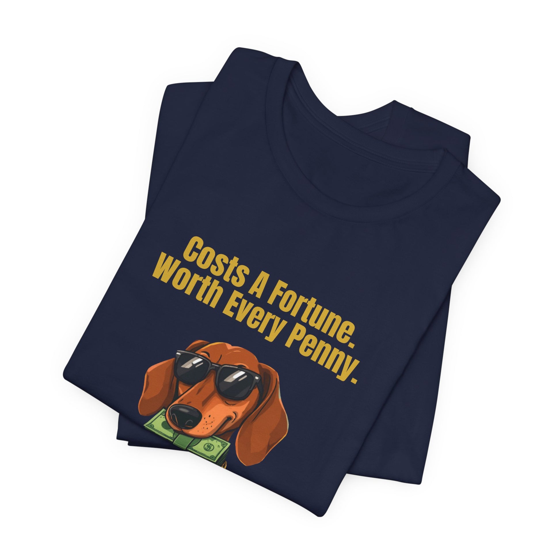 Costs A Fortune Dachshund t-shirt - relaxed fit shot