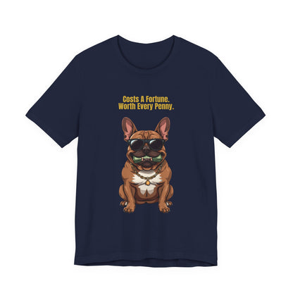 Costs A Fortune French Bulldog t-shirt - final product photo