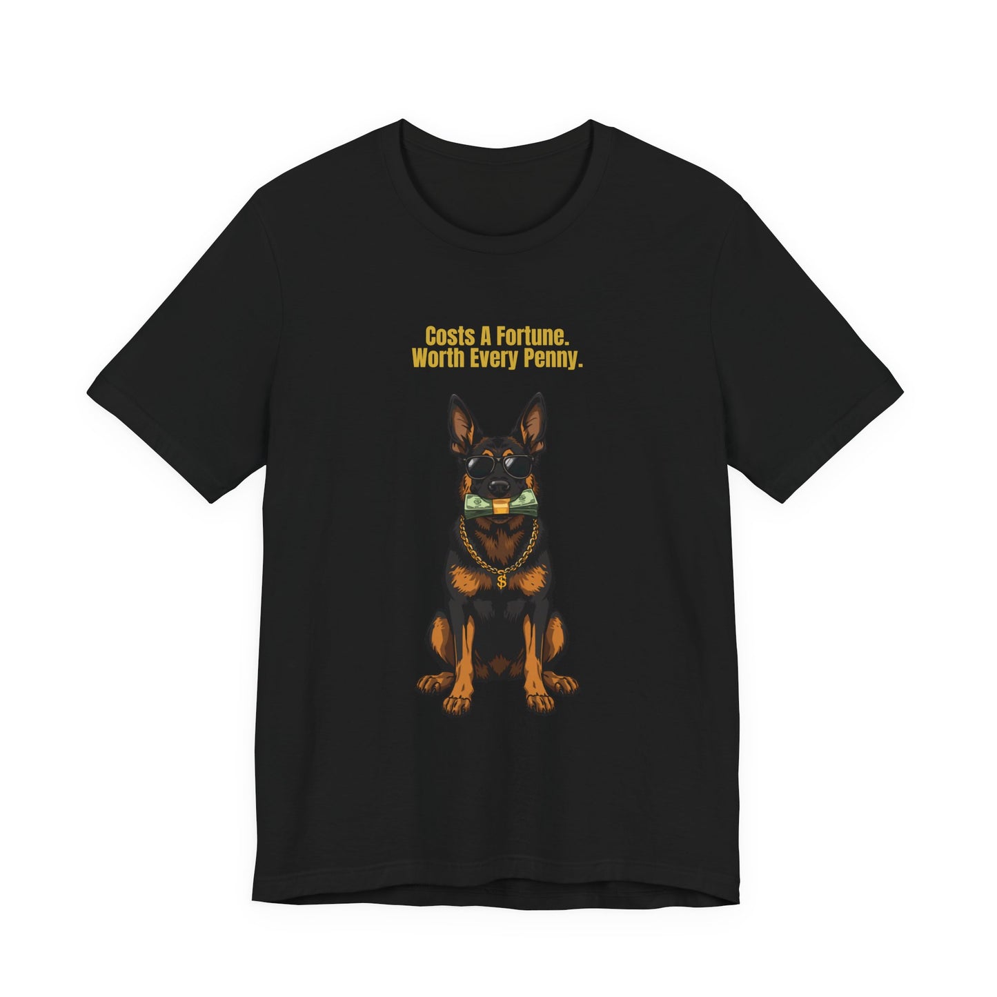 Costs A Fortune German Shepherd t-shirt - navy colourway