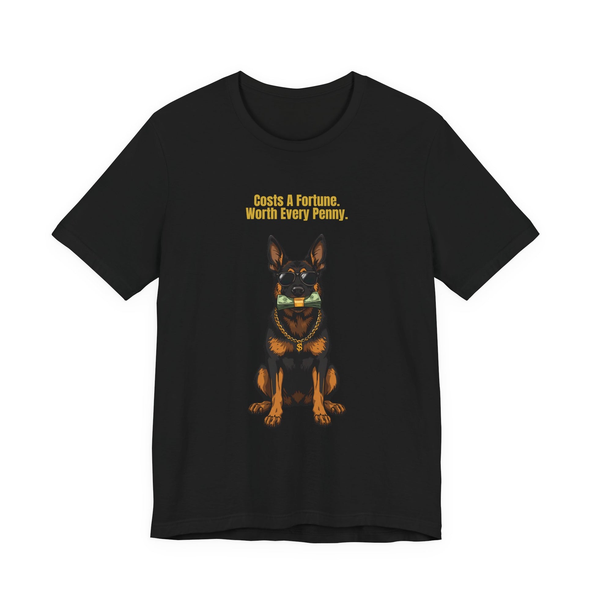 Costs A Fortune German Shepherd t-shirt - navy colourway