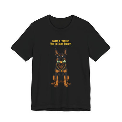 Costs A Fortune German Shepherd t-shirt - navy colourway