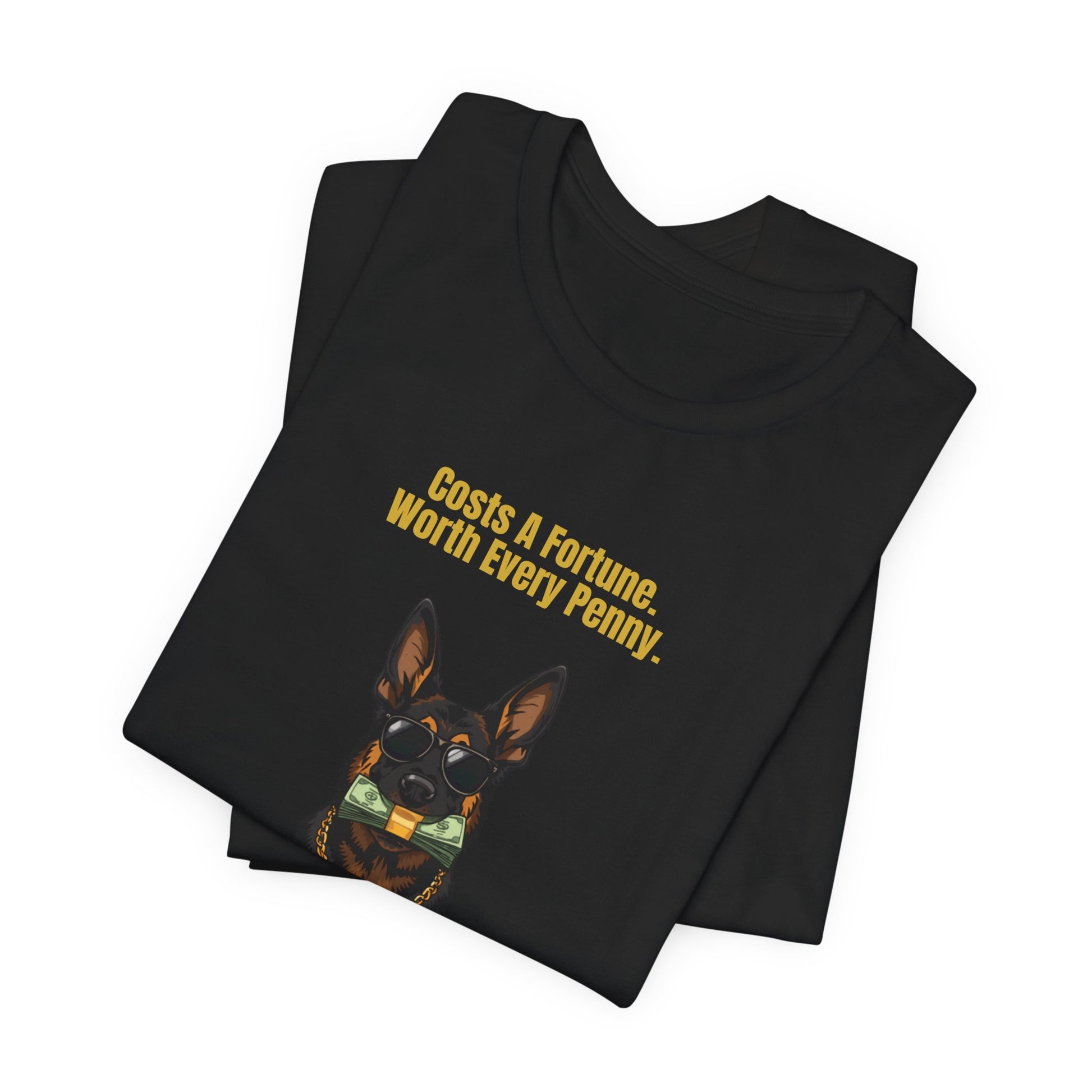 Costs A Fortune German Shepherd t-shirt - size chart