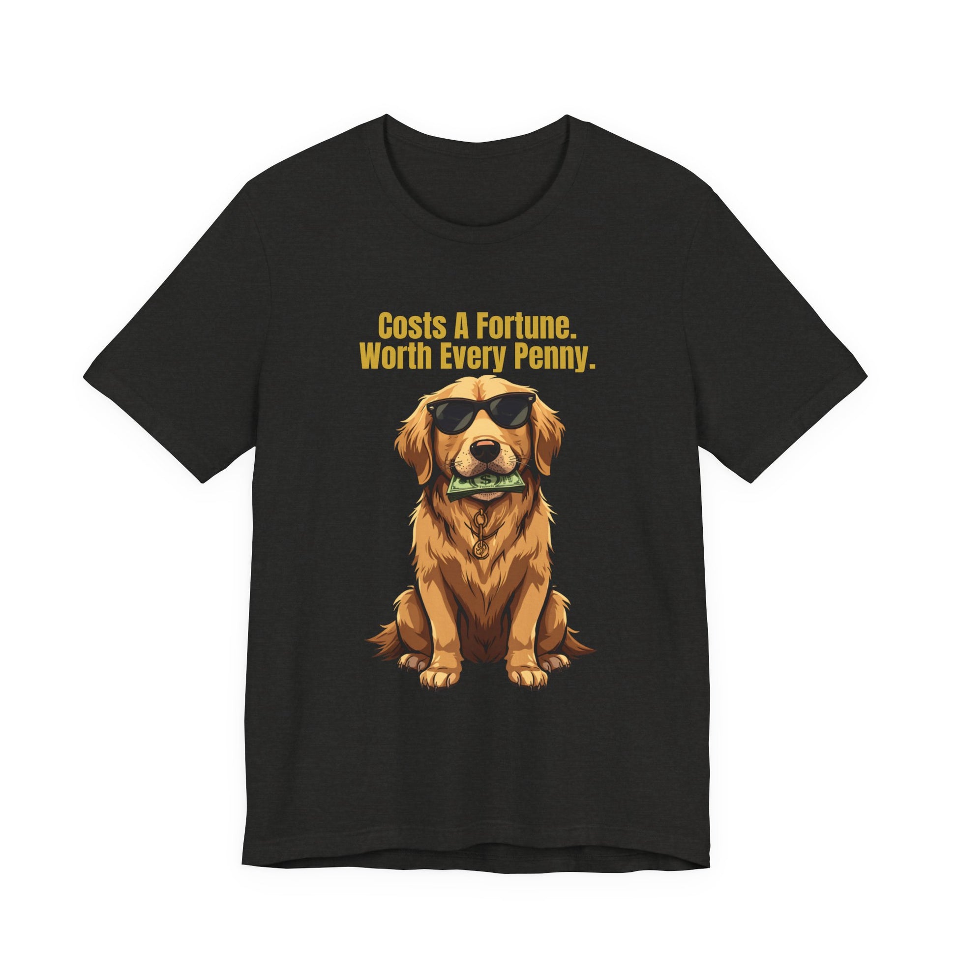 Costs A Fortune Golden Retriever t-shirt - full design view