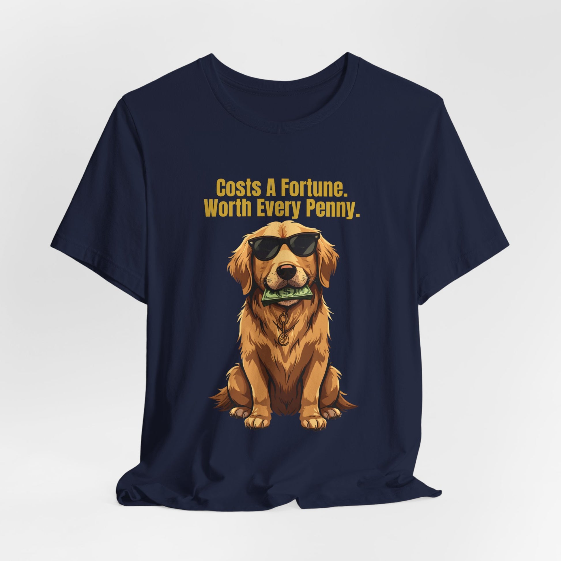 Costs A Fortune Golden Retriever t-shirt - styled with accessories
