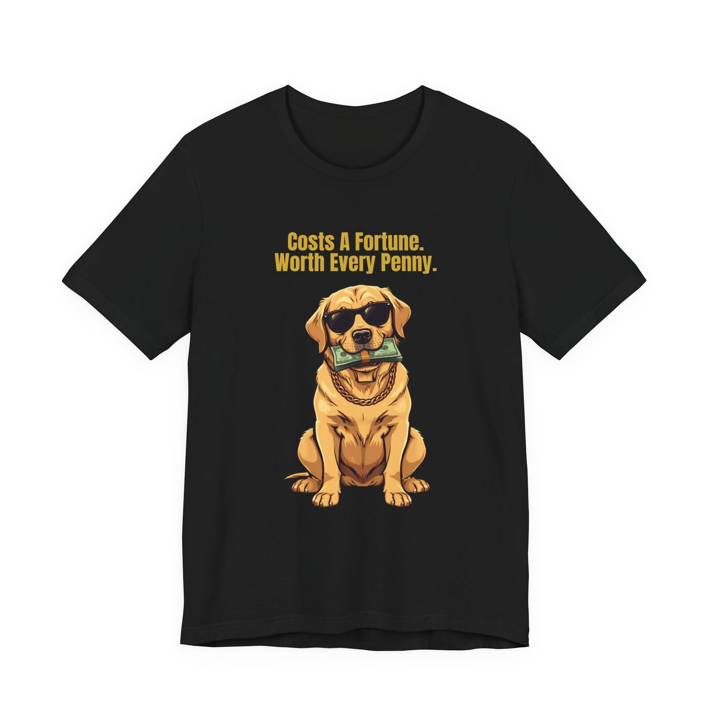 Dark Grey Heather colourway Costs A Fortune Labrador T-Shirt