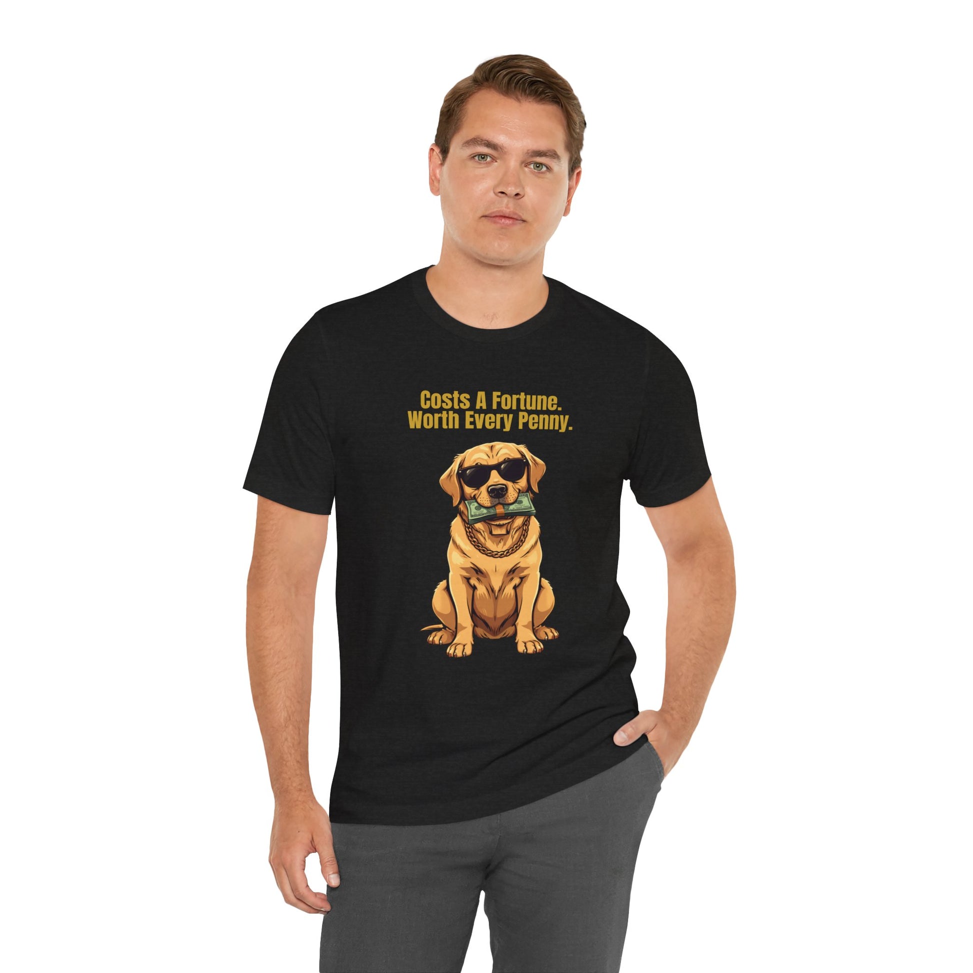 Costs A Fortune Labrador T-Shirt folded flat lay