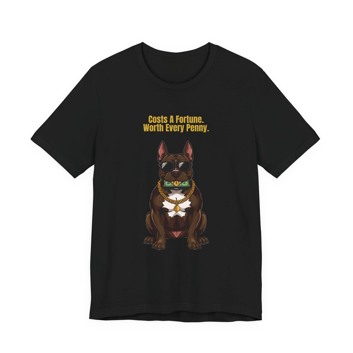 Costs A Fortune T-Shirt — Funny Staffie Unisex Tee — SniffWaggleNWalk