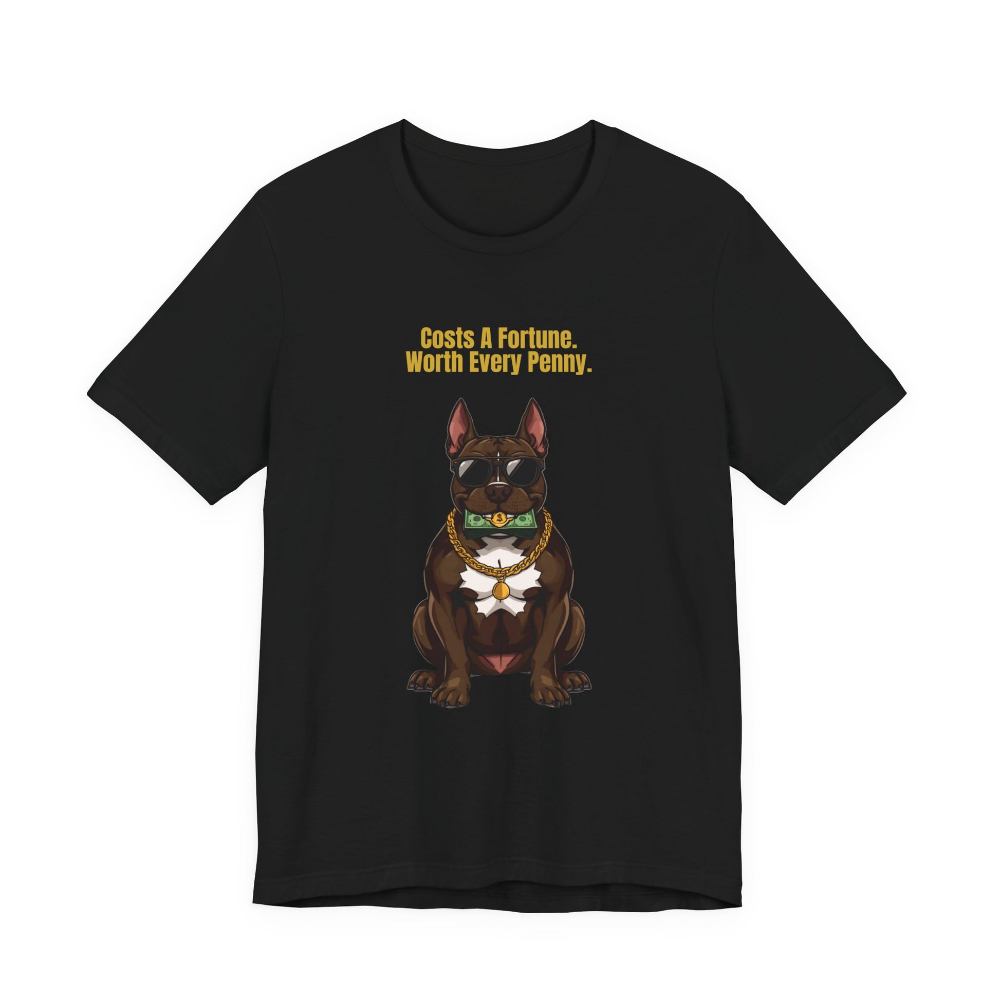 Costs A Fortune T-Shirt — Funny Staffie Unisex Tee — SniffWaggleNWalk