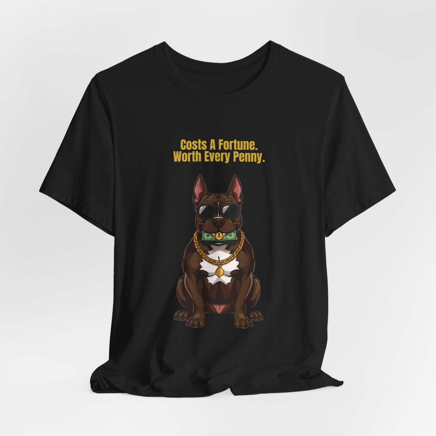 Costs A Fortune T-Shirt — Funny Staffie Unisex Tee — SniffWaggleNWalk