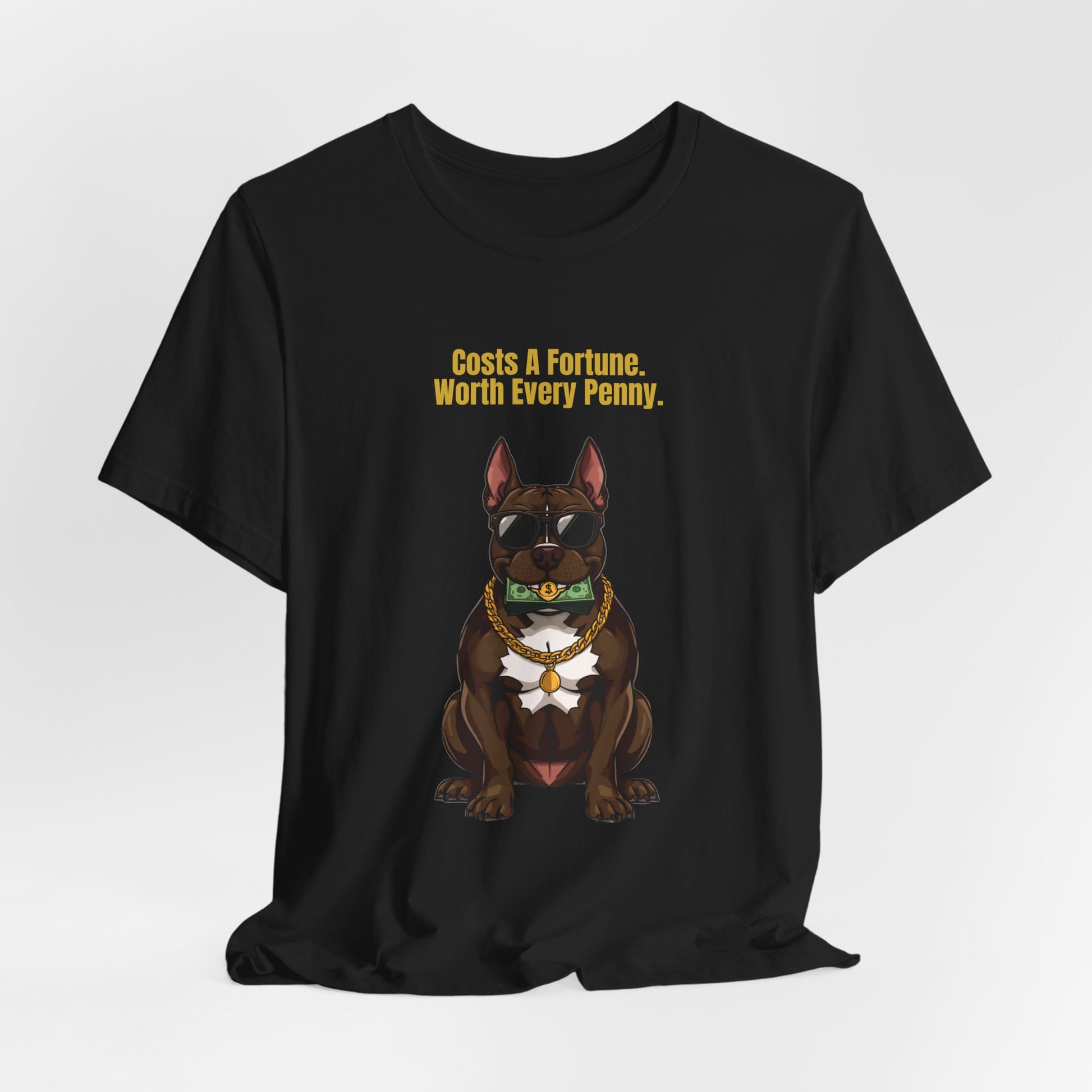 Costs A Fortune T-Shirt — Funny Staffie Unisex Tee — SniffWaggleNWalk