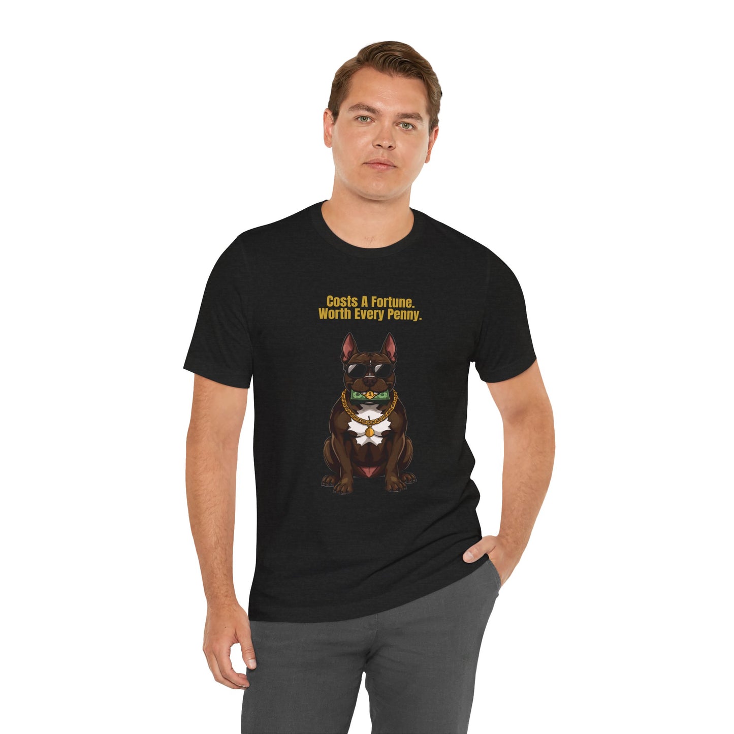 Costs A Fortune T-Shirt — Funny Staffie Unisex Tee — SniffWaggleNWalk