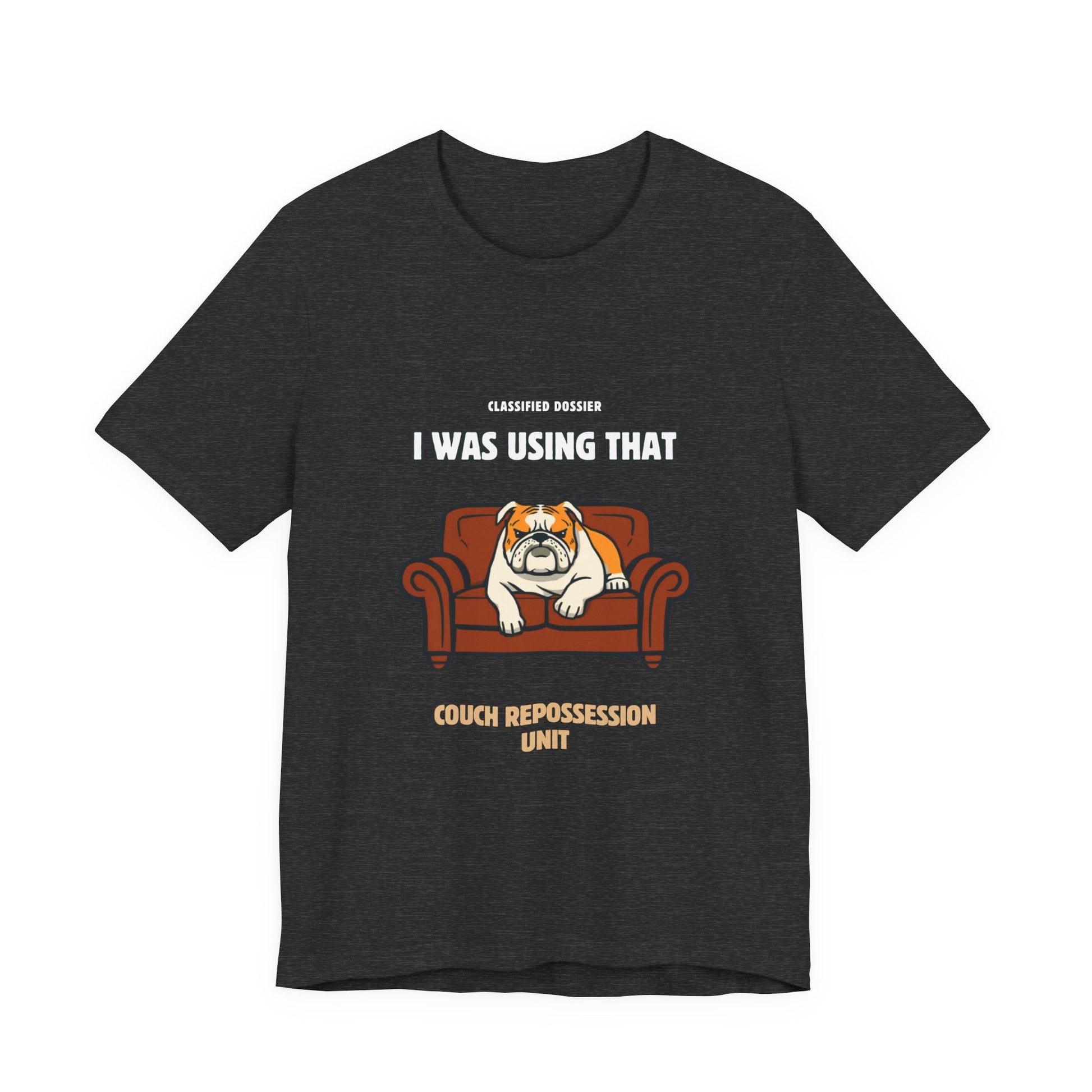 Couch Repossession Unit t-shirt in dark grey heather