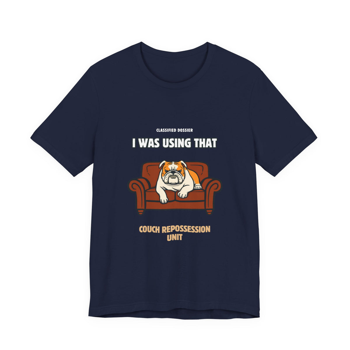 Couch Repossession Unit t-shirt folded flat lay