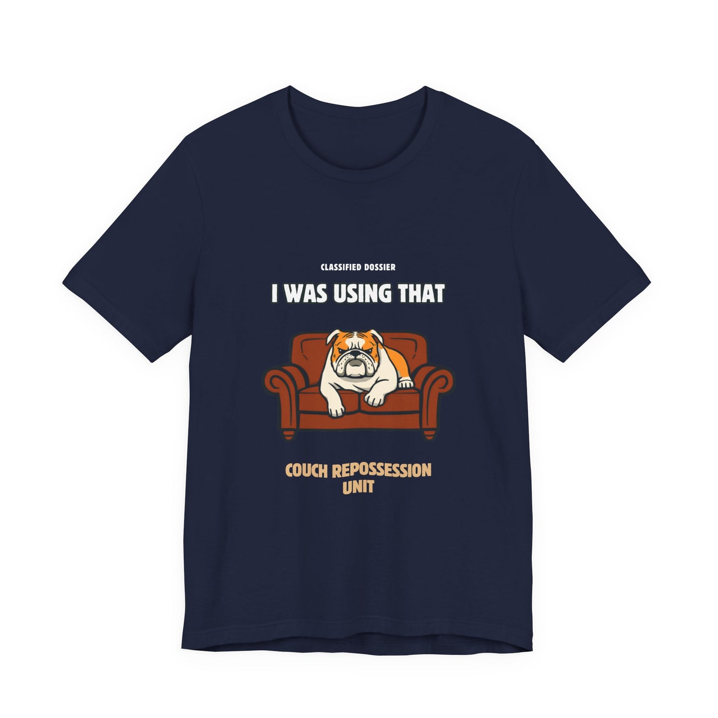 Couch Repossession Unit t-shirt folded flat lay