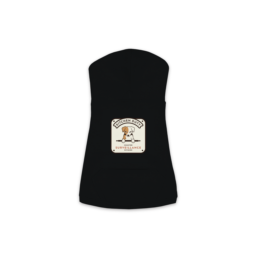 Counter Surveillance Division dog hoodie in black, sizes XS to M