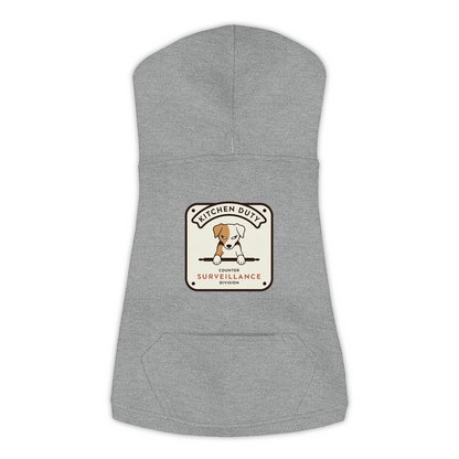 Counter Surveillance Division dog hoodie in granite heather grey, sizes L to 3XL