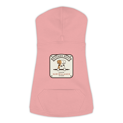 Counter Surveillance Division dog hoodie in mauvelous pink, sizes L to 3XL