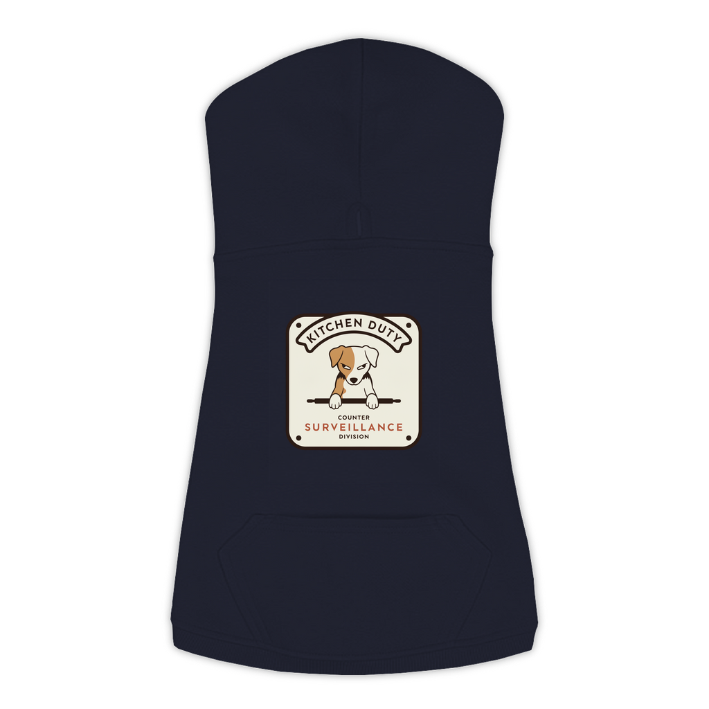Counter Surveillance Division dog hoodie in navy, sizes L to 3XL