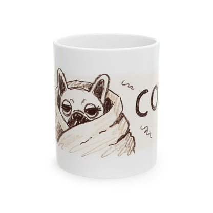 Cozy Pug ceramic coffee mug, 11oz and 15oz Pug lover gift - view 4