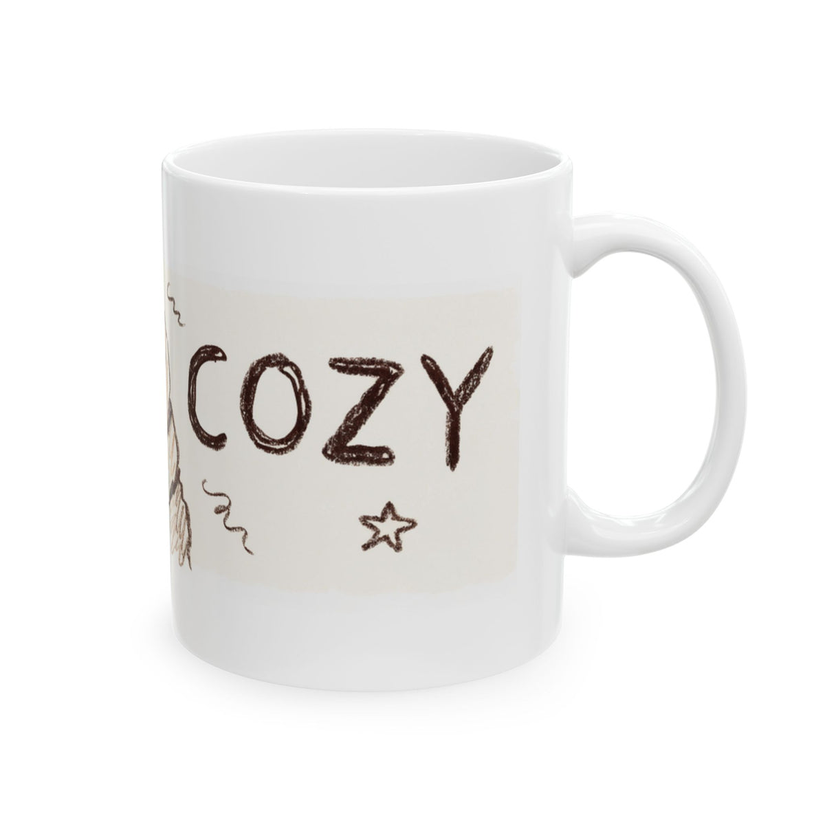 Cozy Pug ceramic coffee mug, 11oz and 15oz Pug lover gift - view 7