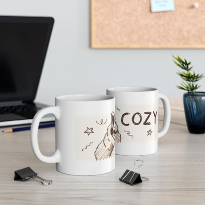 Cozy Pug ceramic coffee mug, 11oz and 15oz Pug lover gift - view 9
