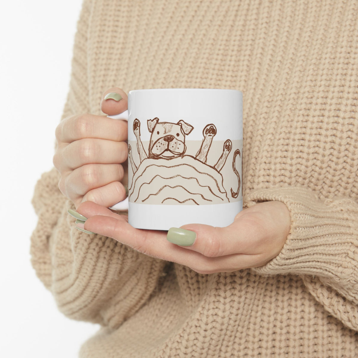 Staffie ceramic coffee mug, 11oz and 15oz cozy dog lover gift - view 1