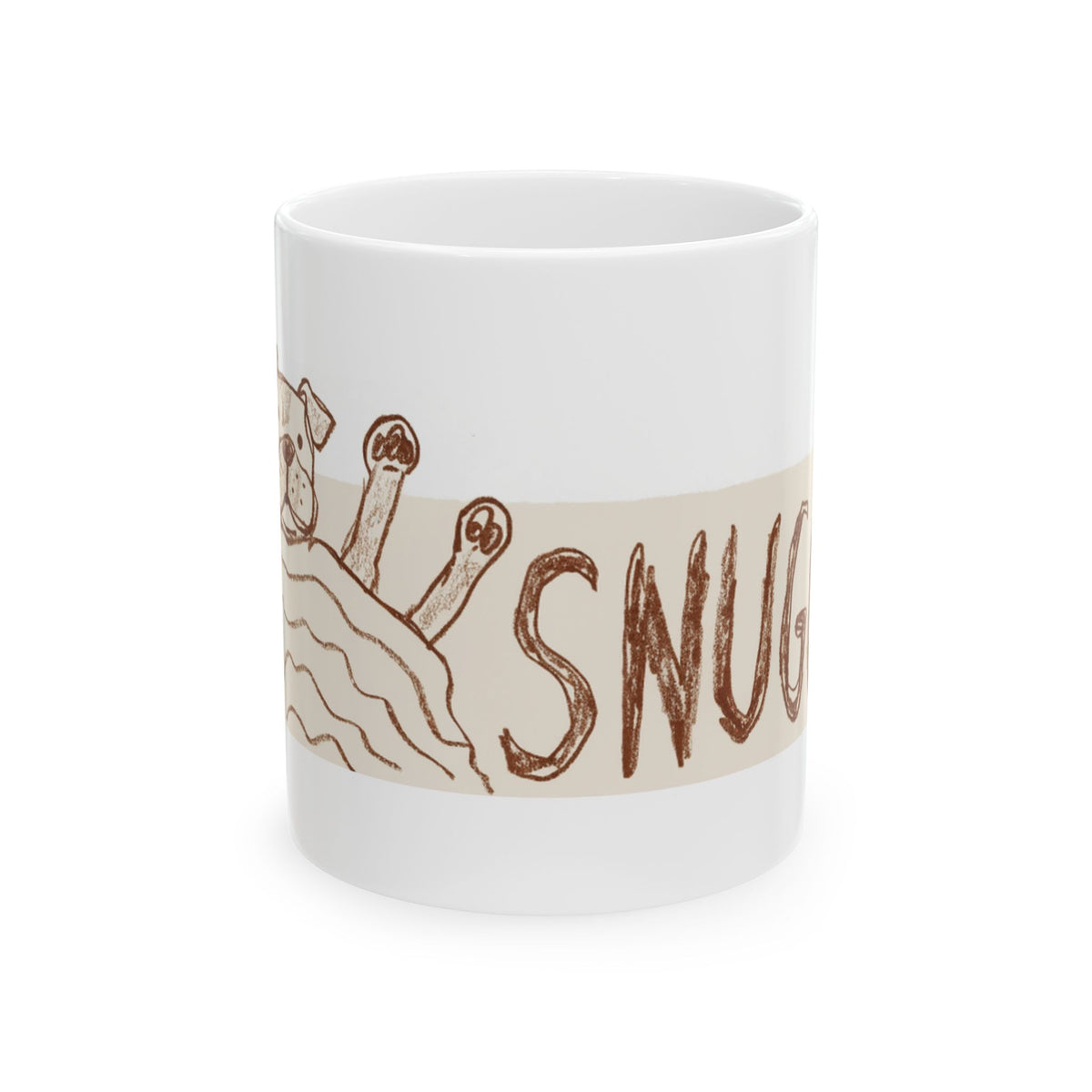 Staffie ceramic coffee mug, 11oz and 15oz cozy dog lover gift - view 3