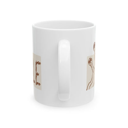 Staffie ceramic coffee mug, 11oz and 15oz cozy dog lover gift - view 4