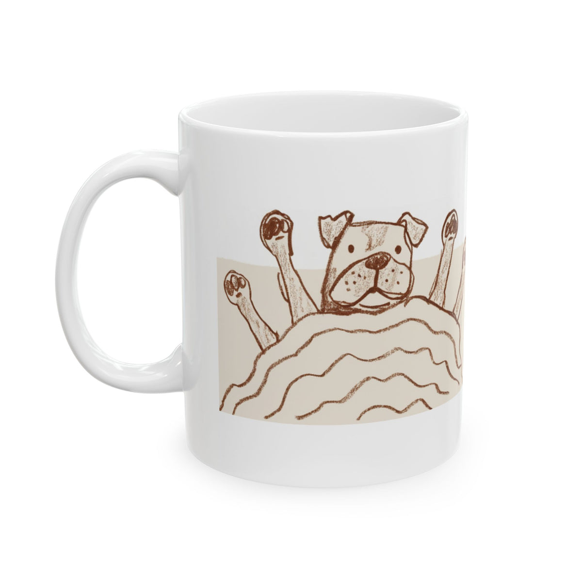 Staffie ceramic coffee mug, 11oz and 15oz cozy dog lover gift - view 5