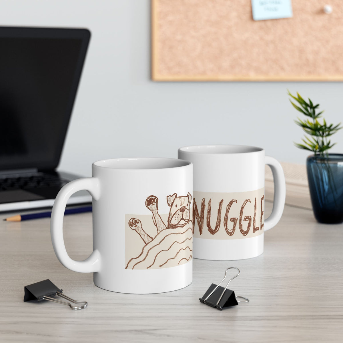Staffie ceramic coffee mug, 11oz and 15oz cozy dog lover gift - view 7