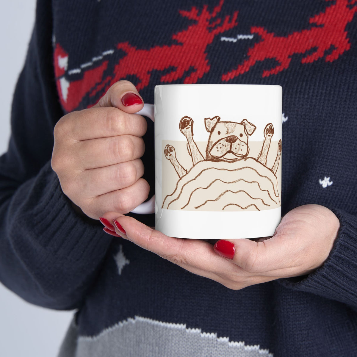 Staffie ceramic coffee mug, 11oz and 15oz cozy dog lover gift - view 9