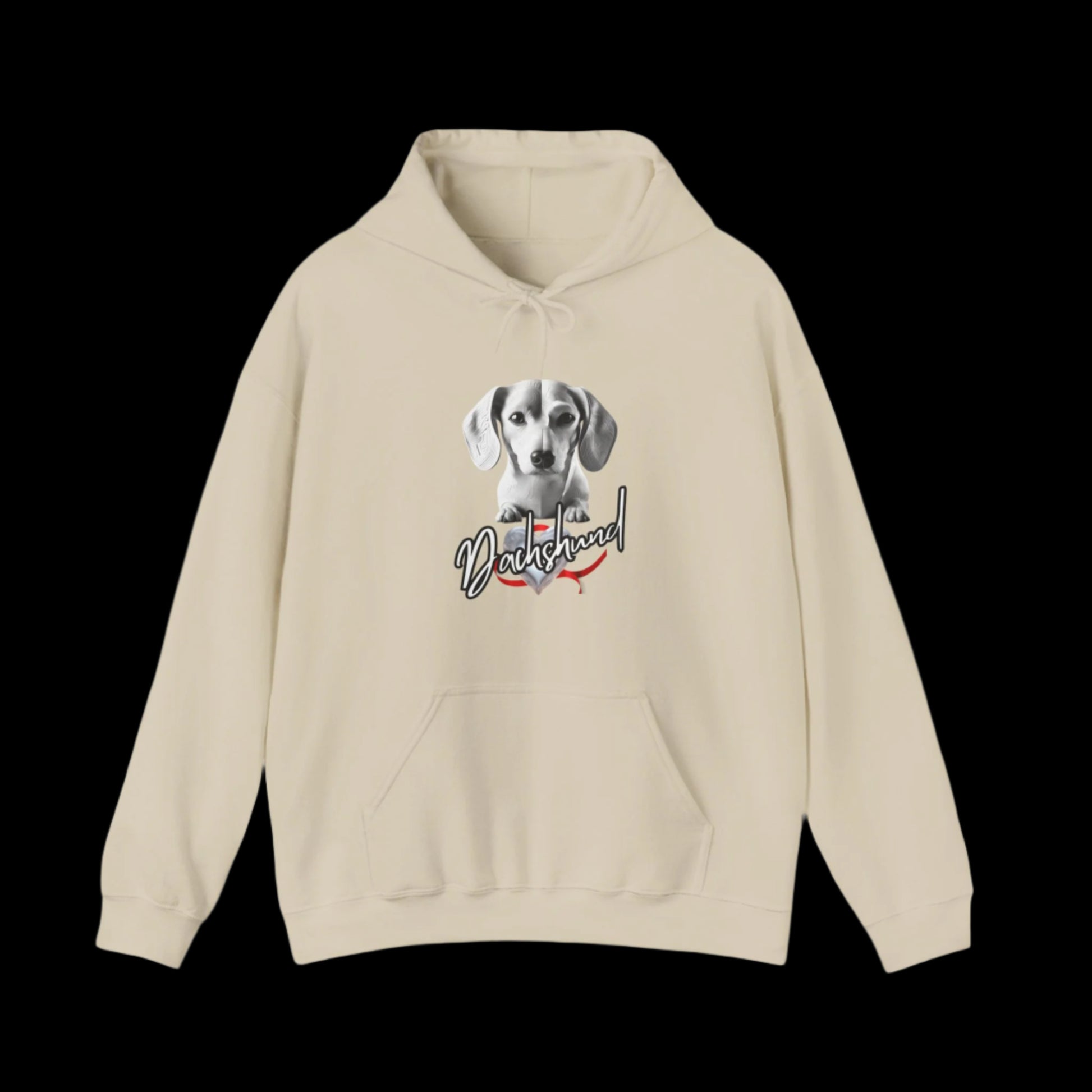 dachshund sausage dog hoodie clothes sweatshirts premium cream 