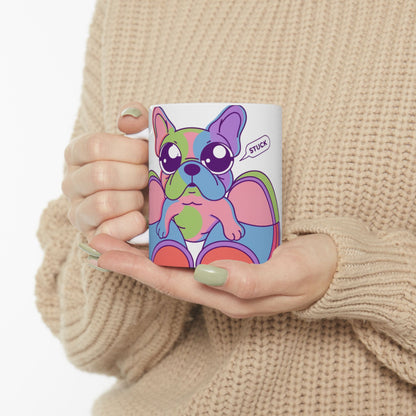 French Bulldog ceramic coffee mug, 11oz and 15oz cute Frenchie gift - view 1