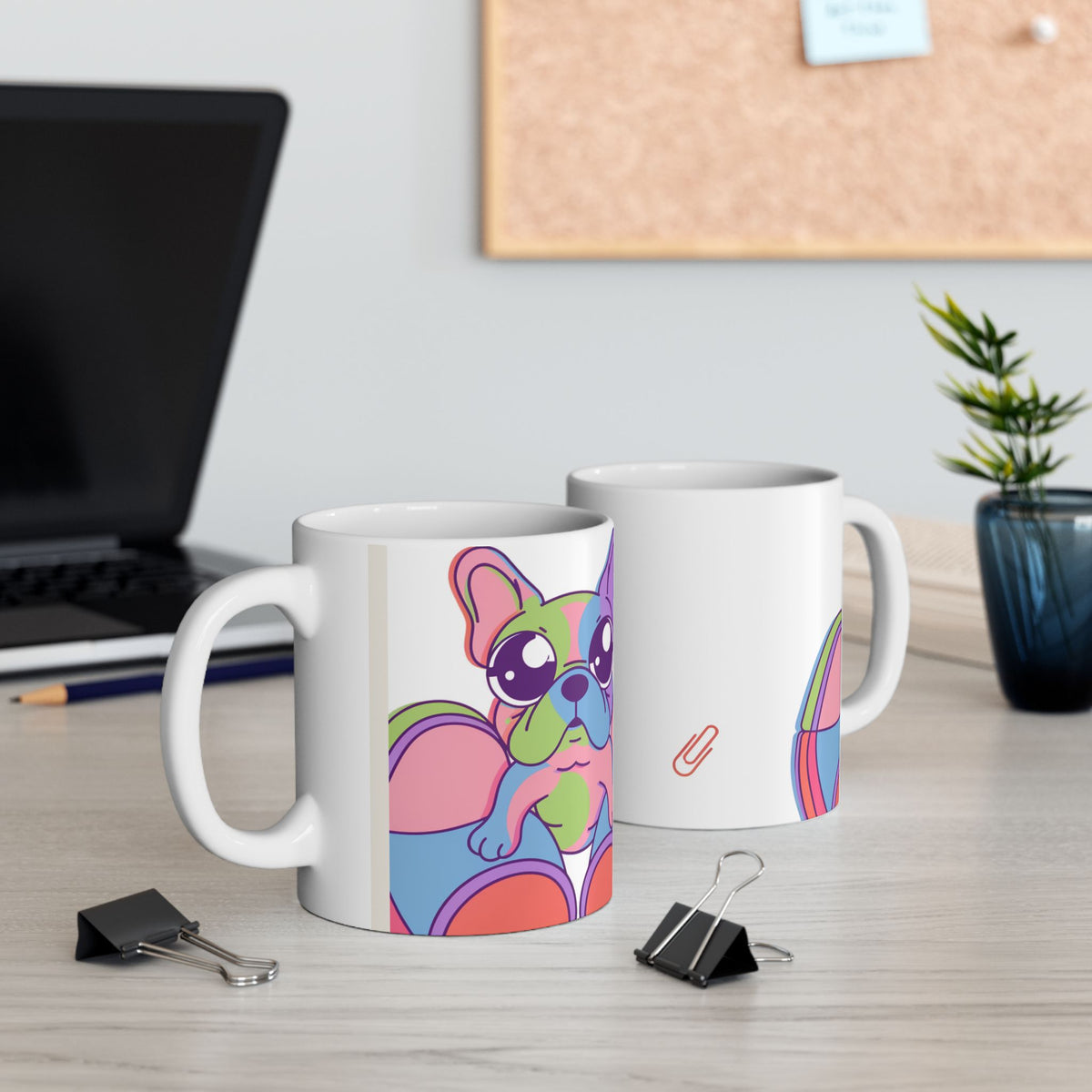 French Bulldog ceramic coffee mug, 11oz and 15oz cute Frenchie gift - view 7