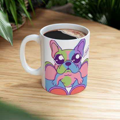 French Bulldog ceramic coffee mug, 11oz and 15oz cute Frenchie gift - view 8