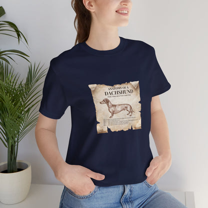 Dachshund Anatomy t-shirt back view