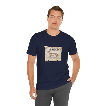Dachshund Anatomy t-shirt worn with jeans, casual outfit