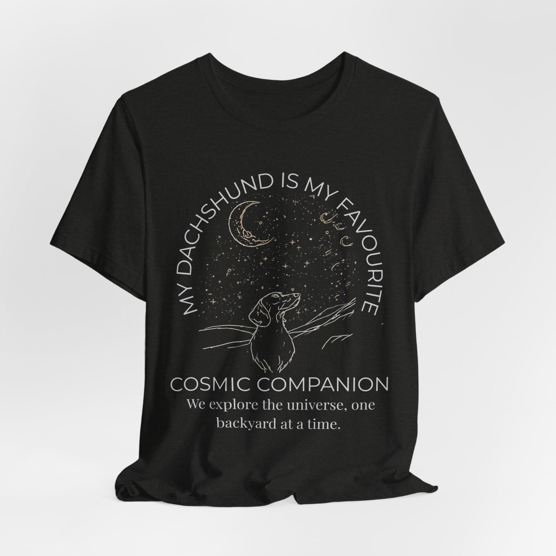 Dachshund Cosmic Companion T-Shirt everyday style