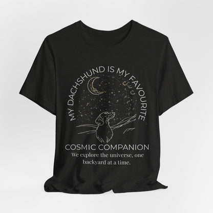 Dachshund Cosmic Companion T-Shirt everyday style
