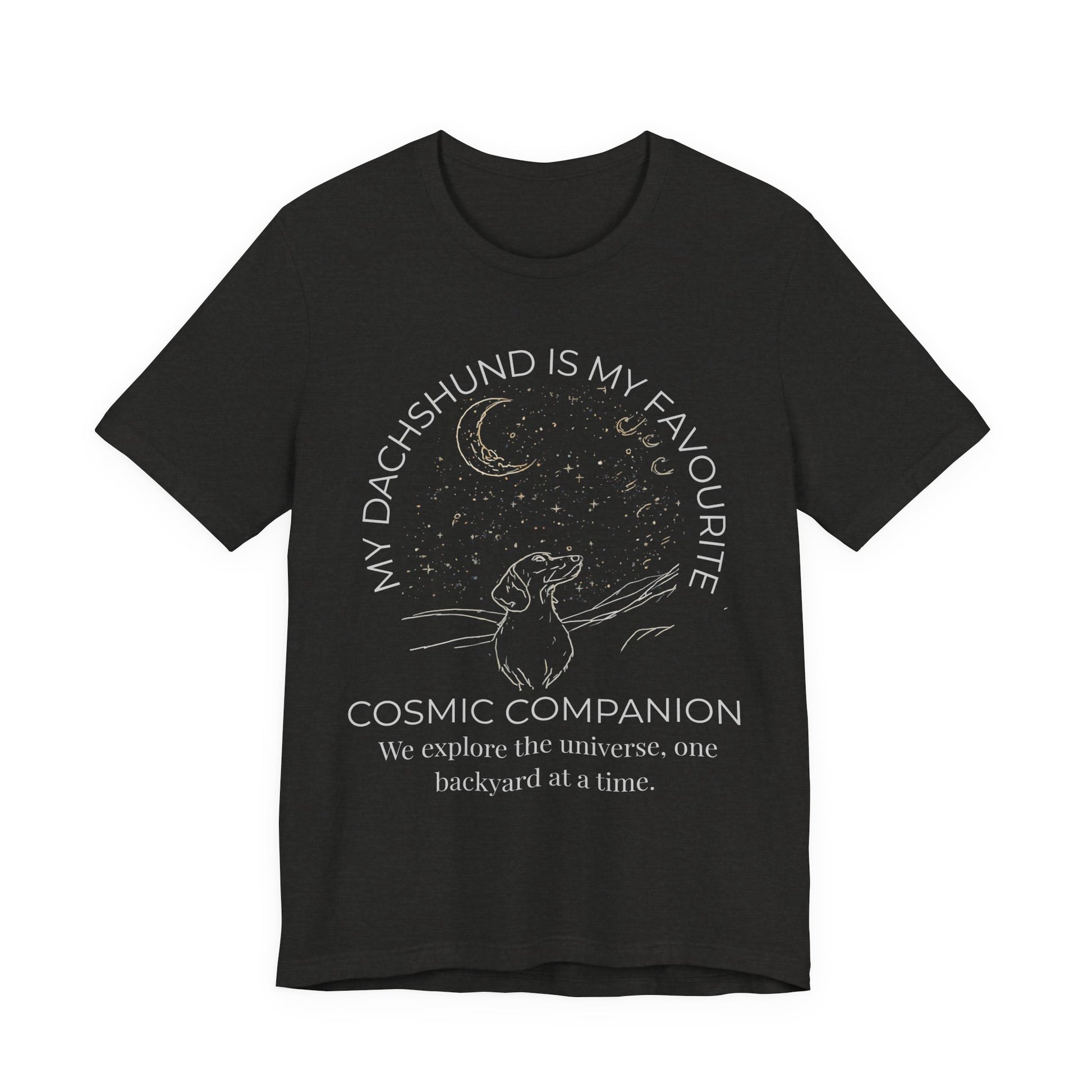 Dachshund Cosmic Companion T-Shirt gift idea for dog lovers