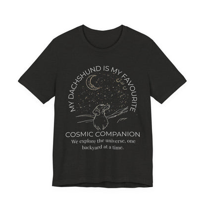 Dachshund Cosmic Companion T-Shirt gift idea for dog lovers