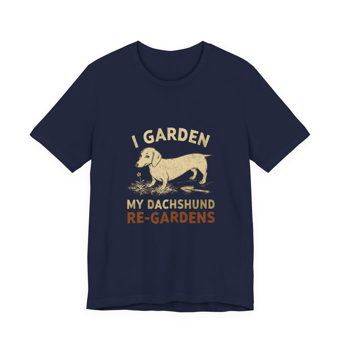 Dachshund gardening shirt detail print