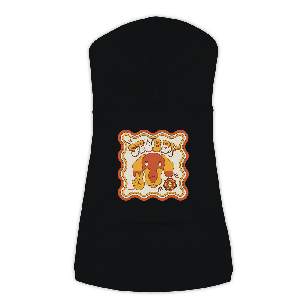 Dachshund Groovy Hoodie – Black – Large