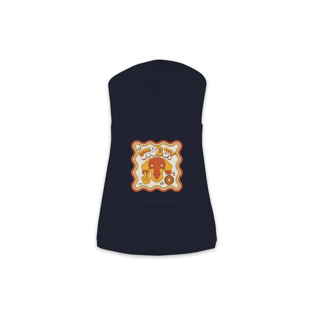 Dachshund Groovy Hoodie – Navy – Medium