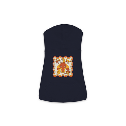 Dachshund Groovy Hoodie – Navy – Medium