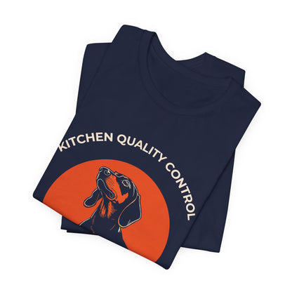 Kitchen Quality Control Dachshund t-shirt — funny Dachshund kitchen tee on Bella+Canvas 3001, view 26