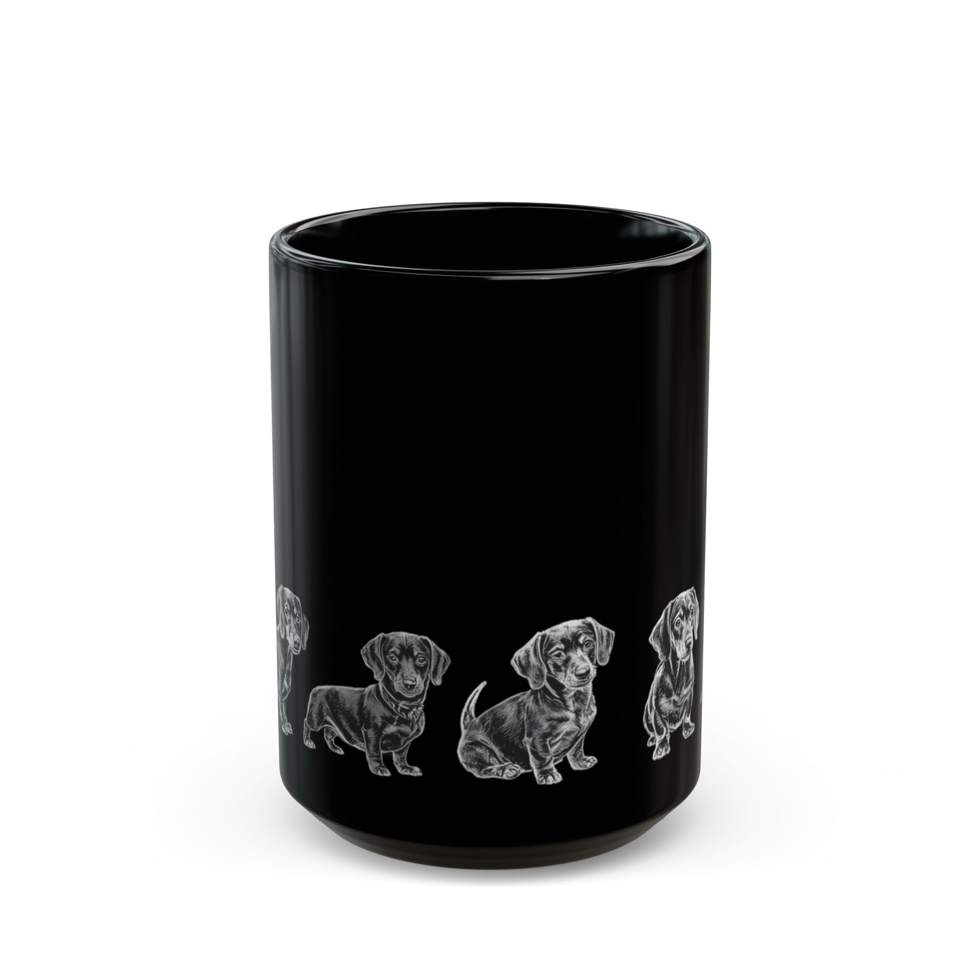 Dachshund coffee mug front view