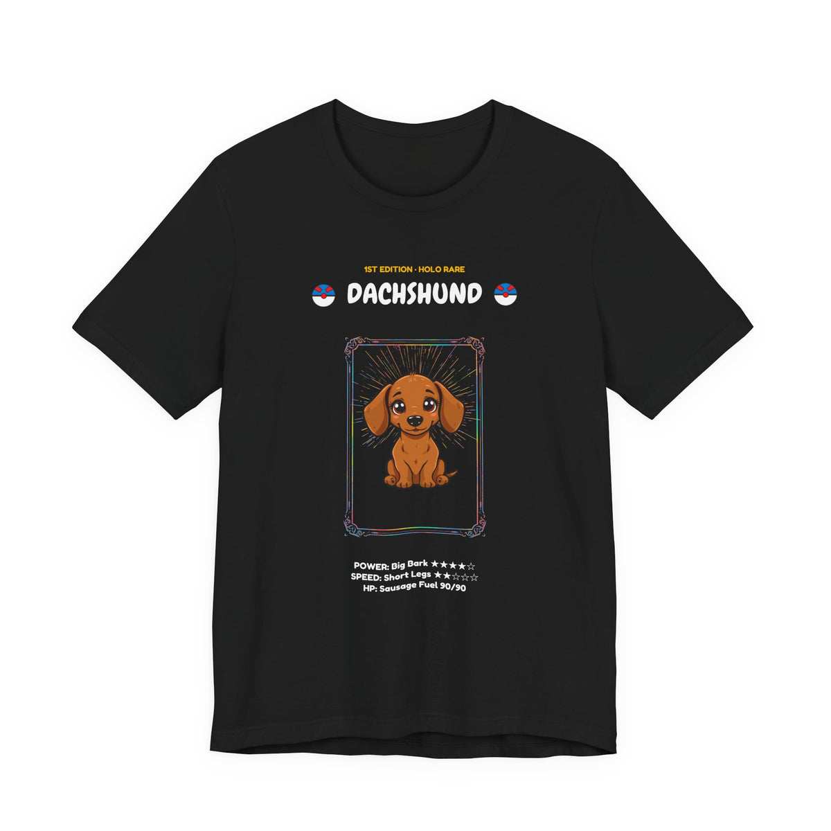 Dachshund Rookie Card T-Shirt - funny trading card style tee